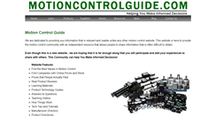 Desktop Screenshot of motioncontrolguide.com
